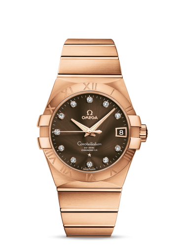 Omega Constellation Co-Axial 38 Red Gold / Brown